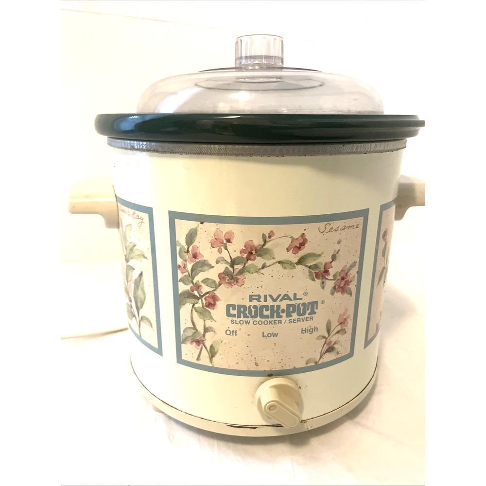 Vintage Rival Crock Pot 3.5 qt Model 3150 Slow Cooker Server